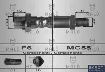 80635 AKRON-MALÒ Тормозной шланг