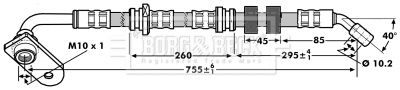 BBH7210 BORG & BECK Тормозной шланг