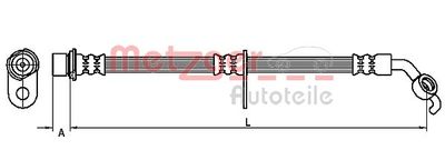 4110099 METZGER Тормозной шланг