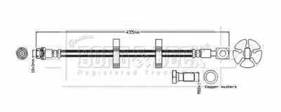 BBH8828 BORG & BECK Тормозной шланг