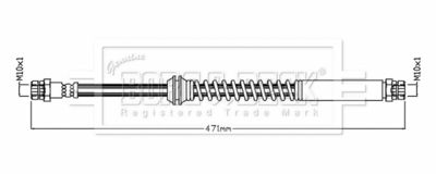 BBH8862 BORG & BECK Тормозной шланг