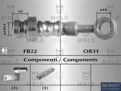 80478 AKRON-MALÒ Тормозной шланг