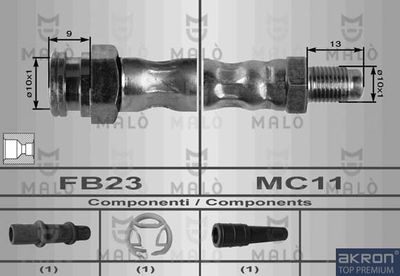 8410 AKRON-MALÒ Тормозной шланг