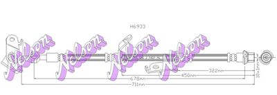 H6933 KAWE Тормозной шланг