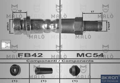 80267 AKRON-MALÒ Тормозной шланг