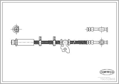 19032868 CORTECO Тормозной шланг