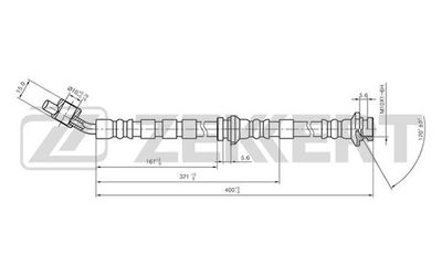 BS9033 ZEKKERT Тормозной шланг