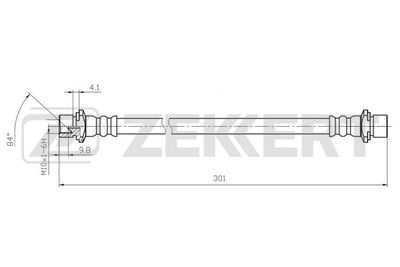 BS9501 ZEKKERT Тормозной шланг