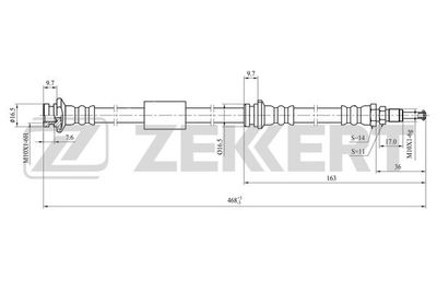 BS9481 ZEKKERT Тормозной шланг