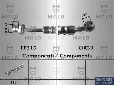80671 AKRON-MALÒ Тормозной шланг