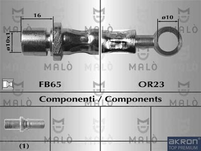 80376 AKRON-MALÒ Тормозной шланг