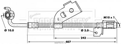 BBH6970 BORG & BECK Тормозной шланг