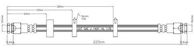 VBH1021 MOTAQUIP Тормозной шланг