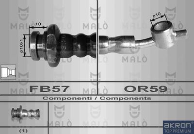 80092 AKRON-MALÒ Тормозной шланг