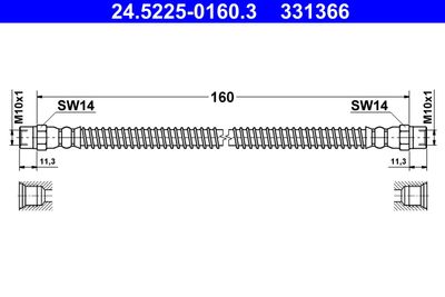 24522501603 ATE Тормозной шланг
