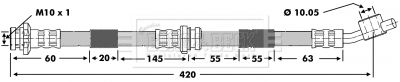 BBH6880 BORG & BECK Тормозной шланг