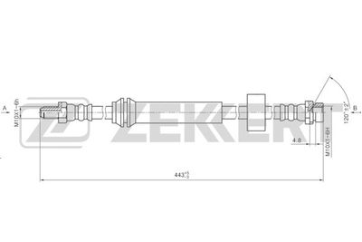 BS9428 ZEKKERT Тормозной шланг