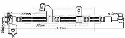 BBH8137 BORG & BECK Тормозной шланг