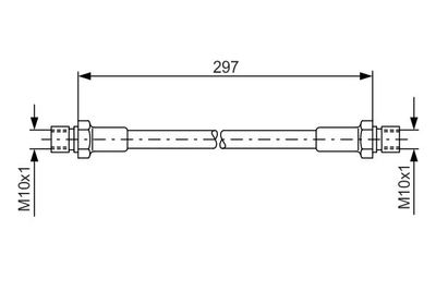 1987476290 BOSCH Тормозной шланг