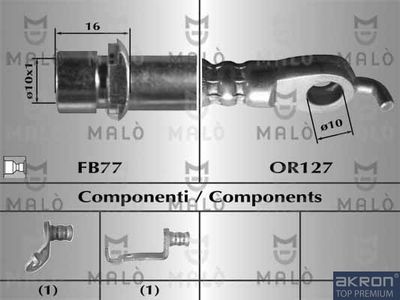 80883 AKRON-MALÒ Тормозной шланг