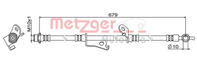 4111887 METZGER Тормозной шланг