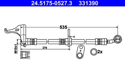 24517505273 ATE Тормозной шланг