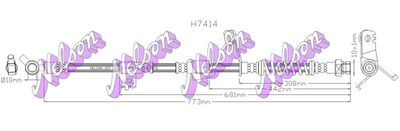 H7414 KAWE Тормозной шланг