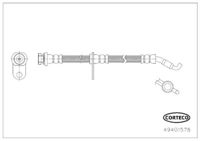 49401578 CORTECO Тормозной шланг