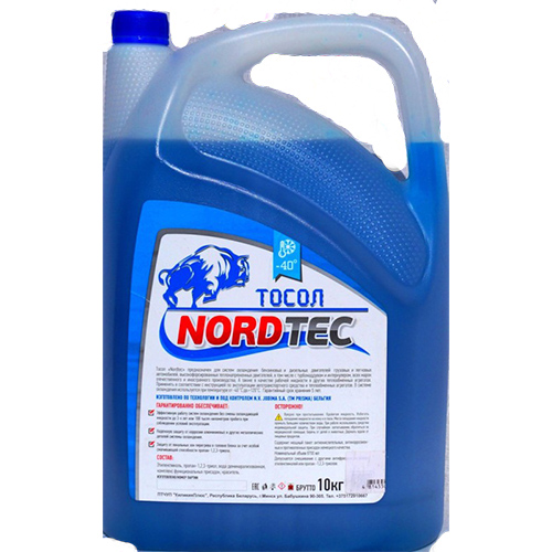 Тосол Nordtec -40°C синий 5кг