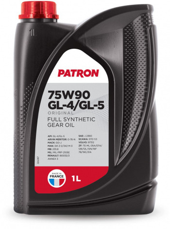 Трансмиссионные масла PATRON 75W90 GL4GL5 1L ORIGINAL