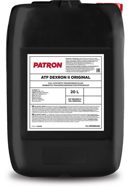 Трансмиссионные масла PATRON ATF DEXRON II 20L ORIGINAL