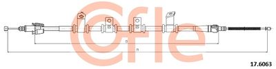 176063 COFLE Тросик, cтояночный тормоз