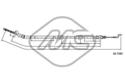 83769 Metalcaucho Тросик, cтояночный тормоз