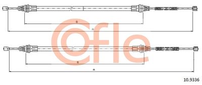 109336 COFLE Тросик, cтояночный тормоз