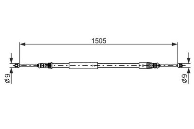 1987477574 BOSCH Тросик, cтояночный тормоз