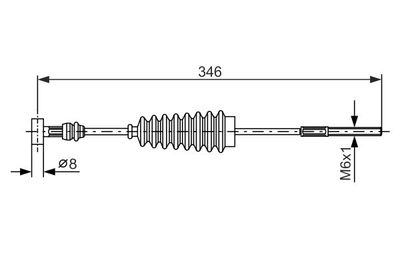 1987477986 BOSCH Тросик, cтояночный тормоз