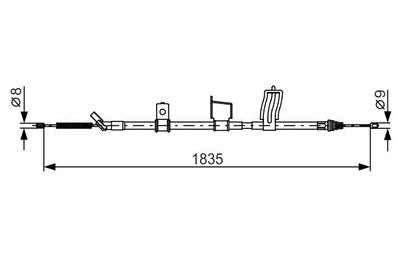 1987482341 BOSCH Тросик, cтояночный тормоз