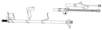 TO02193 CEF Тросик, cтояночный тормоз