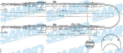 C1430B SAMKO Тросик, cтояночный тормоз