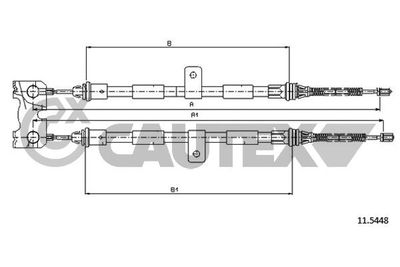 761411 CAUTEX Тросик, cтояночный тормоз