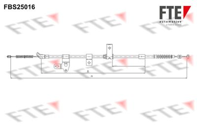 FBS25016 FTE Тросик, cтояночный тормоз