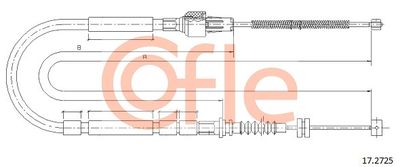 172725 COFLE Тросик, cтояночный тормоз