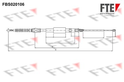 FBS020106 FTE Тросик, cтояночный тормоз