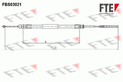 9250110 FTE Тросик, cтояночный тормоз