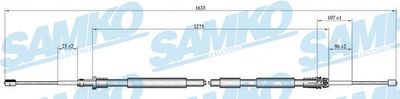 C0118B SAMKO Тросик, cтояночный тормоз