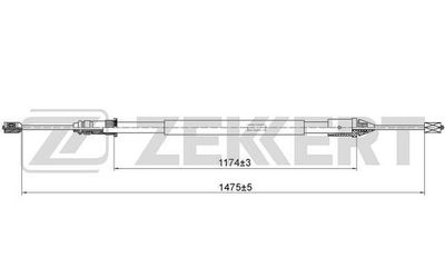 BZ1199 ZEKKERT Тросик, cтояночный тормоз