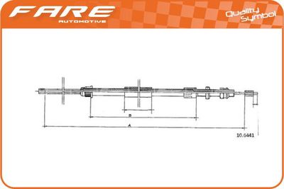 18744 FARE SA Тросик, cтояночный тормоз