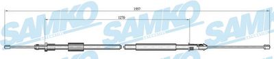 C0128B SAMKO Тросик, cтояночный тормоз