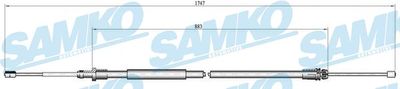 C0100B SAMKO Тросик, cтояночный тормоз