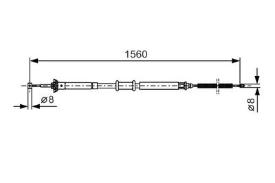 1987477925 BOSCH Тросик, cтояночный тормоз